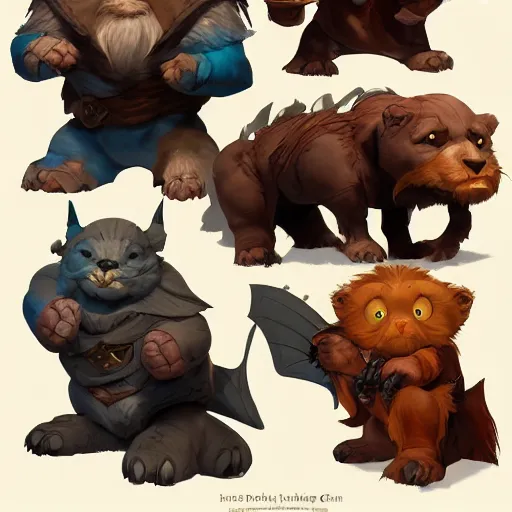 the fellowship of the ring as cute animal characters | Stable Diffusion ...