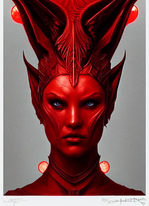 Prompt: symmetry!! brutalist portrait of a red dragon priestess, dark fantasy, intricate, highly detailed, dynamic lighting, digital art, digital painting, artstation, terence nielsen, sharp focus, illustration, art by artgerm and greg rutkowski and moebius, 8 k