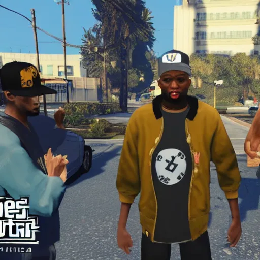 Prompt: Wu-tang clan in GTA 5 4k