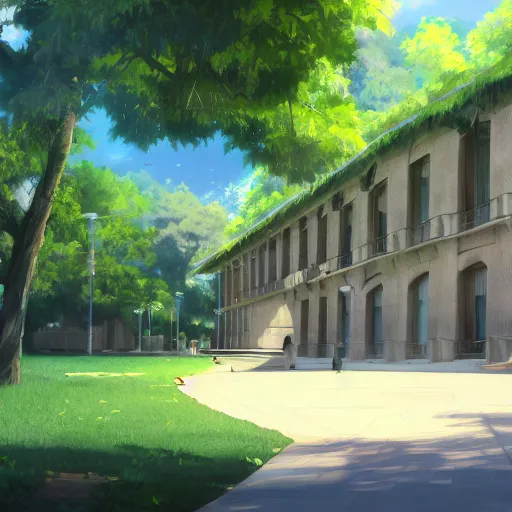 Prompt: Universidad del Quindio, Artwork by Makoto Shinkai, 8k, official media, wallpaper, hd