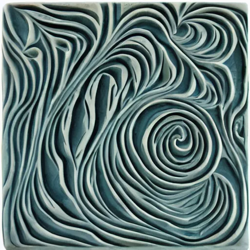 Prompt: serpentine twisty maze, thin lines, fractal, lichen macro, carved soapstone relief paneling white and pale blue
