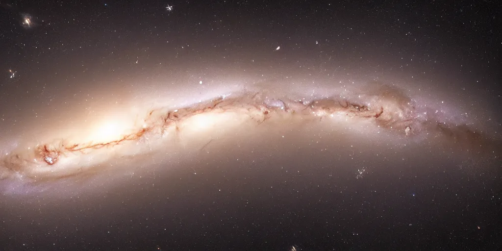 Image similar to The Milky way collapsion with Andromeda, Hubble Ultra detalied photos, Nasa Official Annoucement, 4k, dynamic lighting