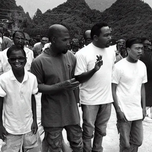 Prompt: “Kanye in Vietnam, historical photograph, award winning”