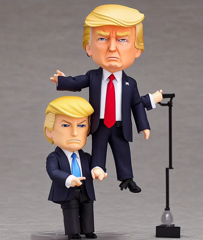 Image similar to donald trump nendoroid, well - designed, proportional, realistic lighting