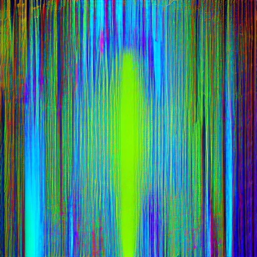 Image similar to abstract pixel sorted glitch art in a painterly style