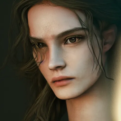 Prompt: portrait art of female angel by alessio albi 8 k ultra realistic, lens flare, atmosphere, glow, detailed, intricate, full of colour, cinematic lighting, trending on artstation, 4 k, hyperrealistic, focused, extreme details, unreal engine 5, cinematic, masterpiece