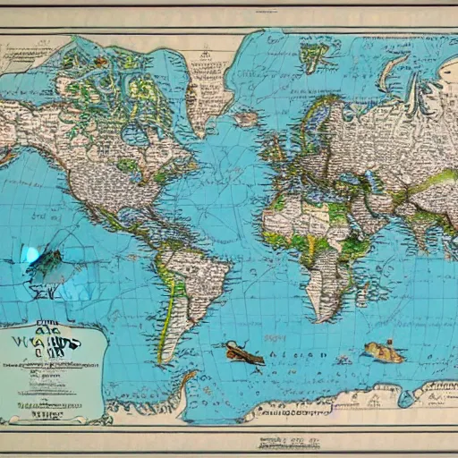 Image similar to a detailed map of the world,