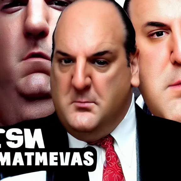 Image similar to YouTube thumbnail of a Sigma Male moments compilation of Tony Soprano