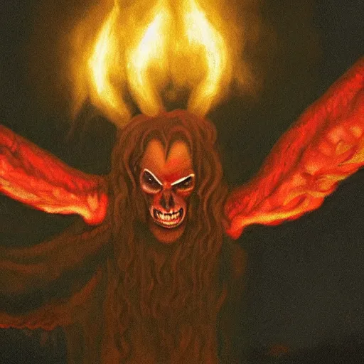 Image similar to Satan being released from Hell