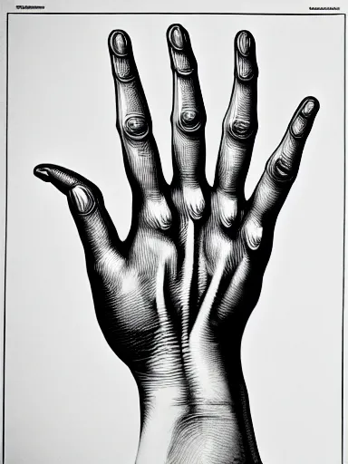 Image similar to medical reference, anatomical illustration of a hand : : anatomy study of hand