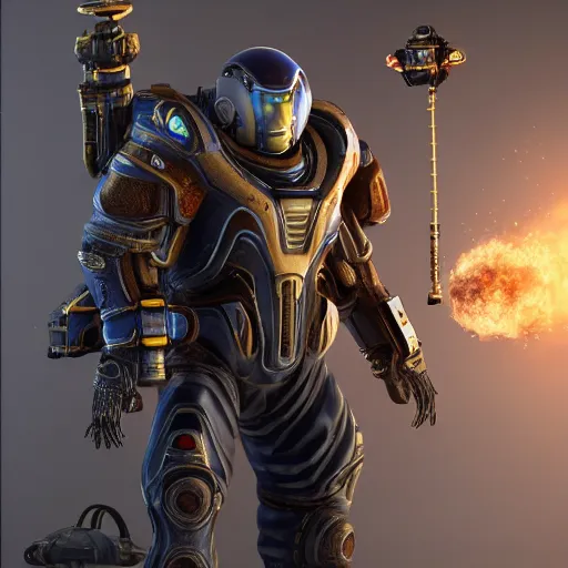 Image similar to detailed figure of elon musk as a starcraft 2 marine - tychus findlay statue, realistic, ultra detailed, figure, indoor lighting, studio lighting, unreal engine 5, 3 d rendering, 4 k, full body