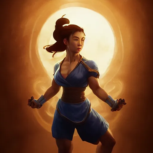 Prompt: Chun-Li portrait, atmospheric lighting, painted, intricate, volumetric lighting, beautiful, golden hour, sharp focus, ultra detailed, by Leesha Hannigan, Ross Tran, Thierry Doizon, Kai Carpenter, Ignacio Fernández Ríos