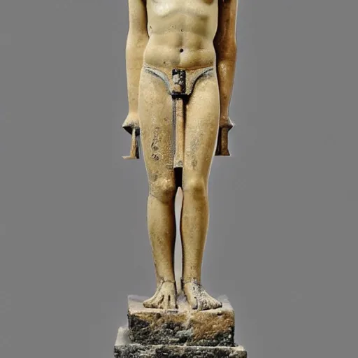 Prompt: roman style statue of egyptian god horas