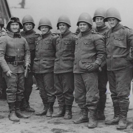 Image similar to world war 2 portrait photo, full body, of a single warhammer 4 0 k space marine posing with troops at bastogne, rosenthal, baltermants, kerlee, vaccaro