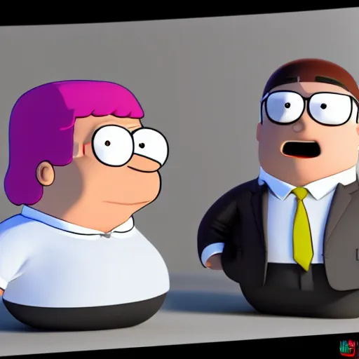 Image similar to Peter Griffin is in Multiversus, 3d render, ultra hd, 4k