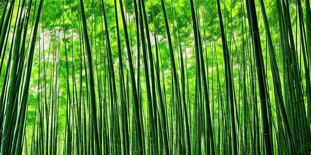 Prompt: award winning photo of a bamboo forest by Peter Lik, hdr