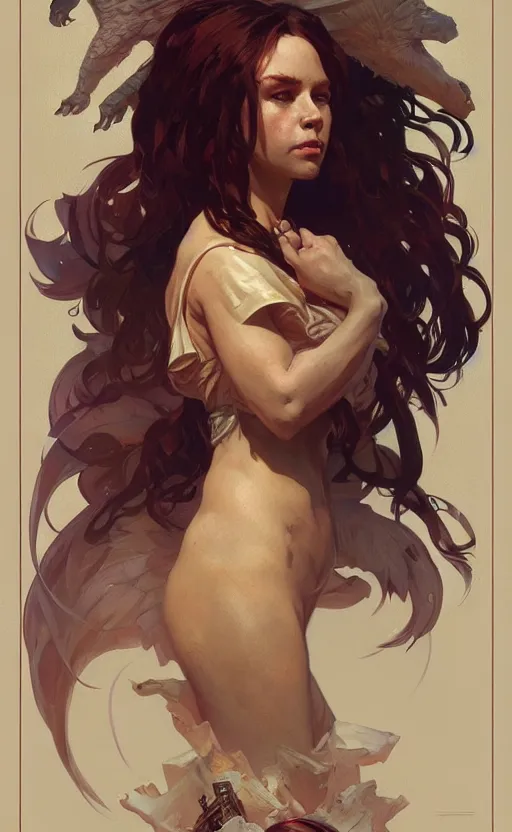 Image similar to a personification of the united states of america, highly detailed, digital painting, artstation, concept art, sharp focus, illustration, art by greg rutkowski and alphonse mucha