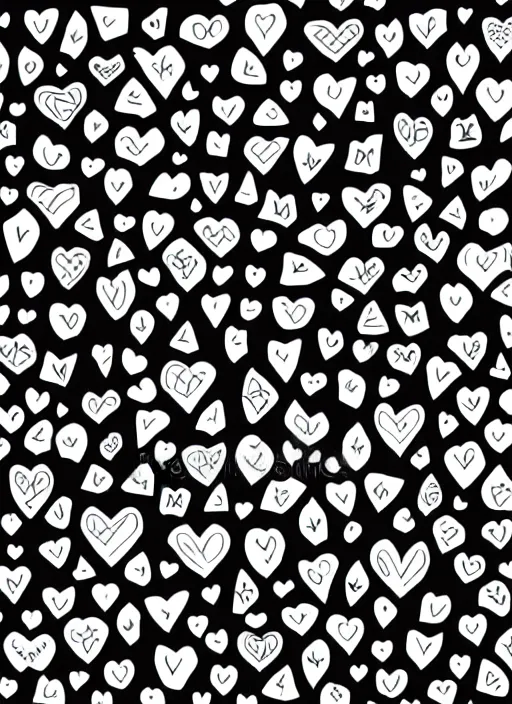 Image similar to modern vector art line illustration of hearts