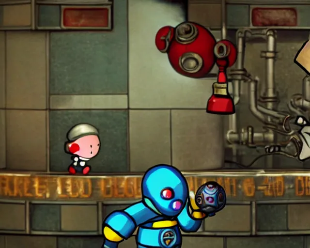 Image similar to bomberman in bioshock