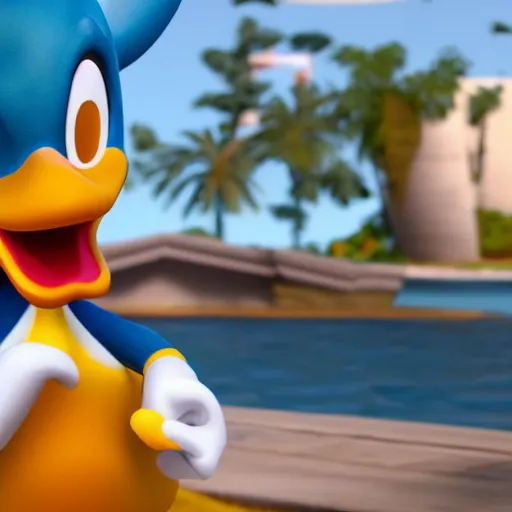 Image similar to donald duck, realistic 4k