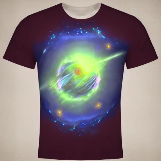 Prompt: a shirt with a portal to another universe, blender render