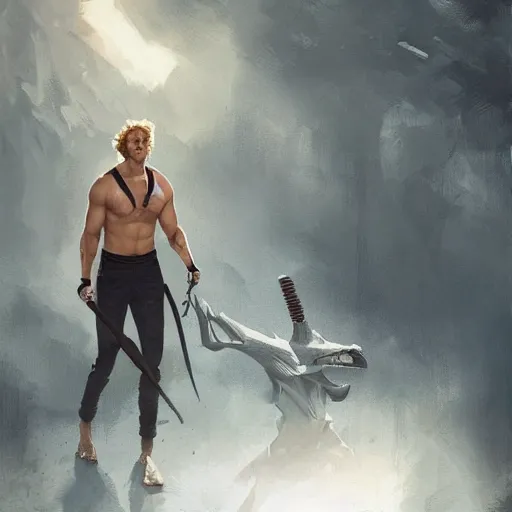 Prompt: Logan Paul giving a podcast On the radio wolverine , artstation, Greg rutkowski, cinematic, digital Art