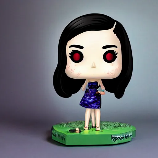 Image similar to Lana del rey funko pop, photorealistic, studio