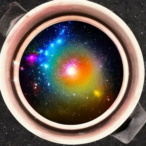 Image similar to universe in a pot, universe