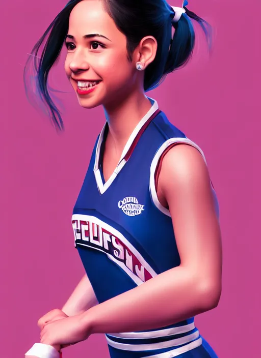 Prompt: amy santiago as a cheerleader, elegant, hyper detailed, ultra definition, photoreal, artstation, unreal engine rendered, concept art, smooth, sharp focus, illustration