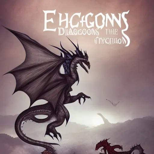 Image similar to echos of dragons book cover, mist, mysterious, high quality, shadows