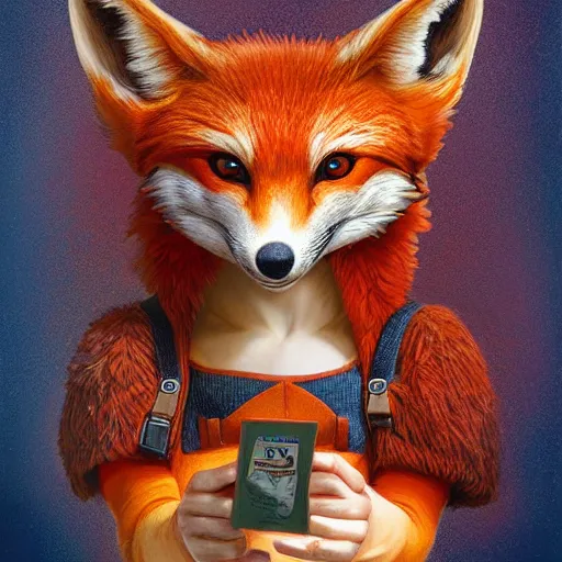 Image similar to a cute male anthropomorphic vulpes vulpes fulva in school hallway, pixar style, by tristan eaton stanley artgerm and tom bagshaw.