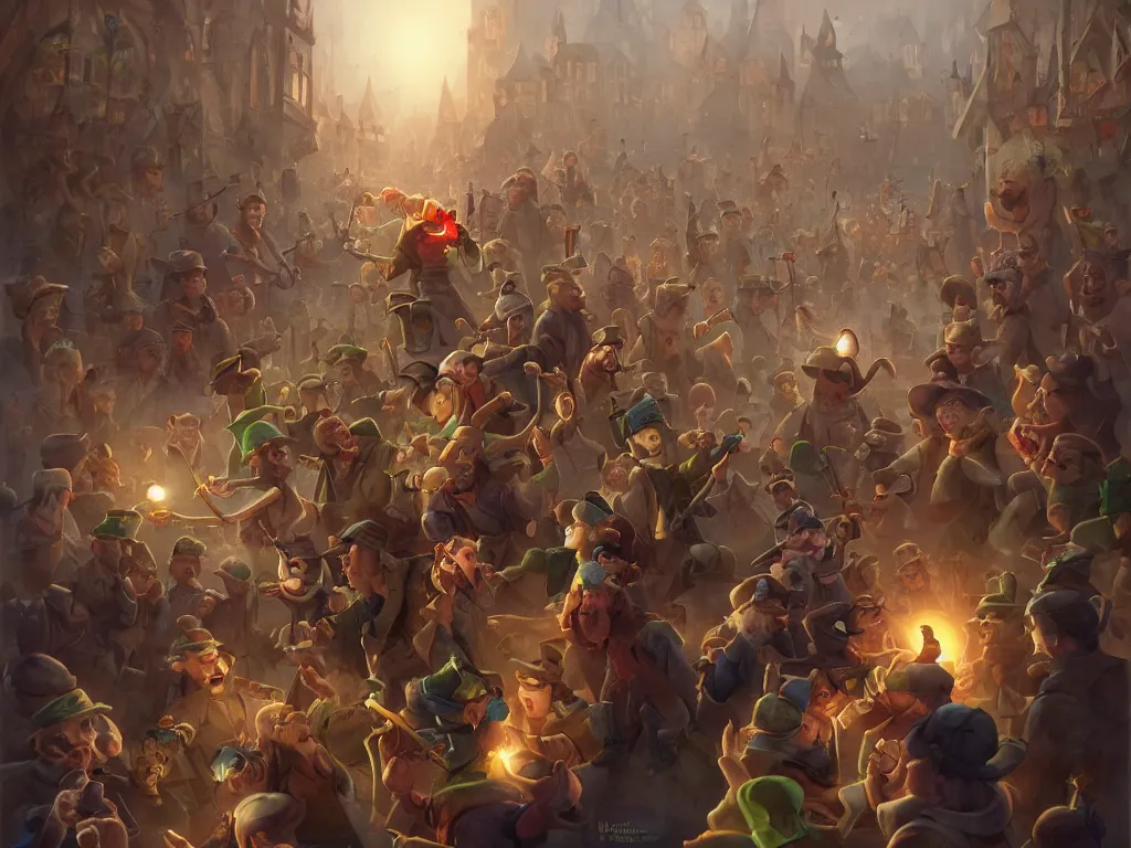 Image similar to Jay Powell as Pied Piper of Hamelin, digital art, cgsociety, artstation, stunning, trending, award-winning,