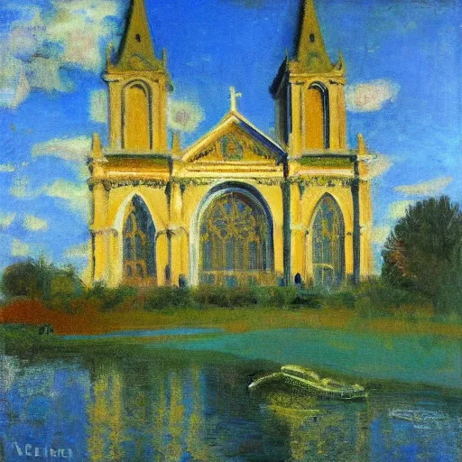 Prompt: St Peter\'s Cathedral in the style of Monet