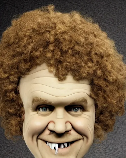 Image similar to john c reilly's head with wig made of cauliflower