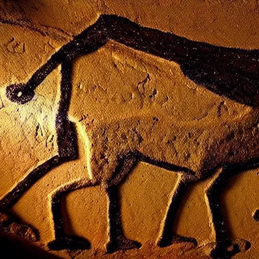 Image similar to god, paleolithic cave art