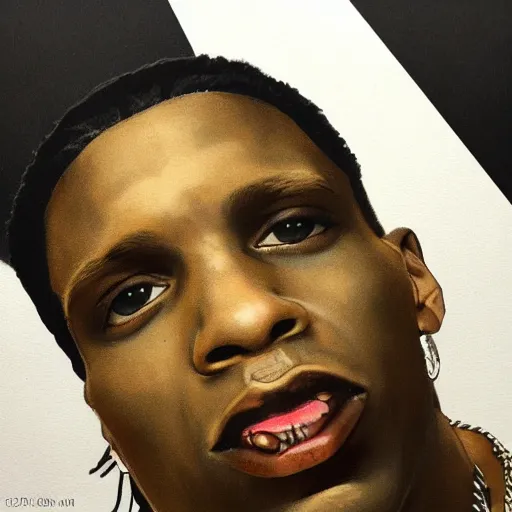 Prompt: asap rocky in the style of keith thompson, magic the gathering art, detailed portrait