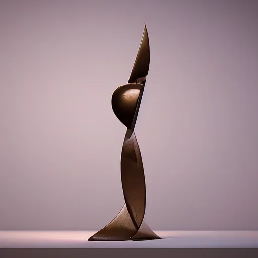 Image similar to a sculpture in bronze depicting music notation, 8 k, unreal engine, cinematic light, art installation,