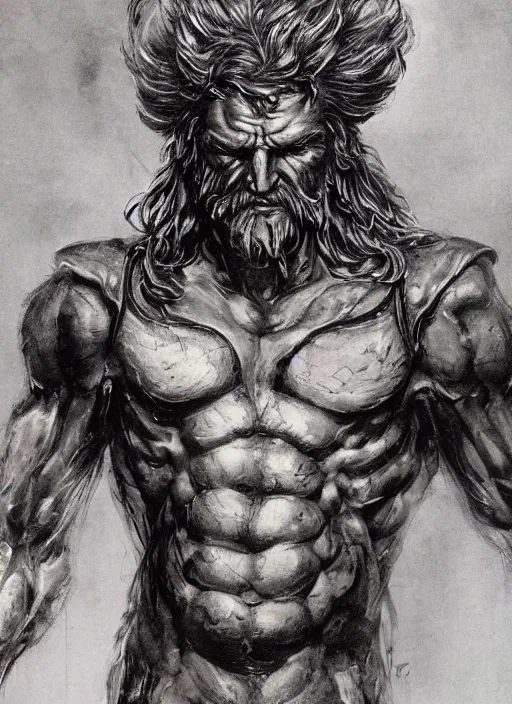 Prompt: close up concept art of an ancient greek character, by robert irkman, by ayami kojima, brutalism