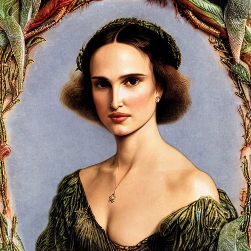 Image similar to portrait of natalie portman by ernst haeckel