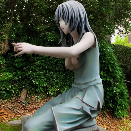 Image similar to Anime girl statue