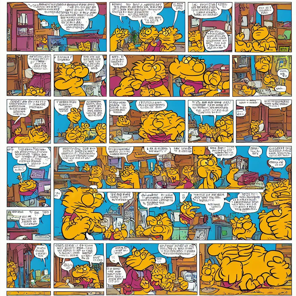 Image similar to garfield comic strip