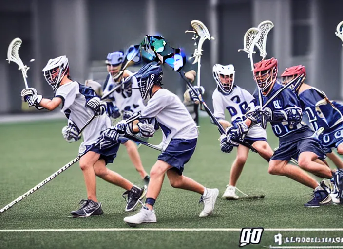 Image similar to photo of the lacrosse team playing intergalactic championship versus chitauri. Highly detailed 8k. Intricate. Sony a7r iv 55mm. Award winning.