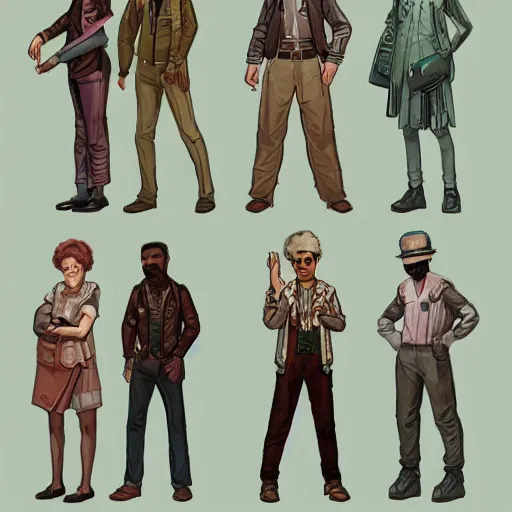 Prompt: disco elysium character art