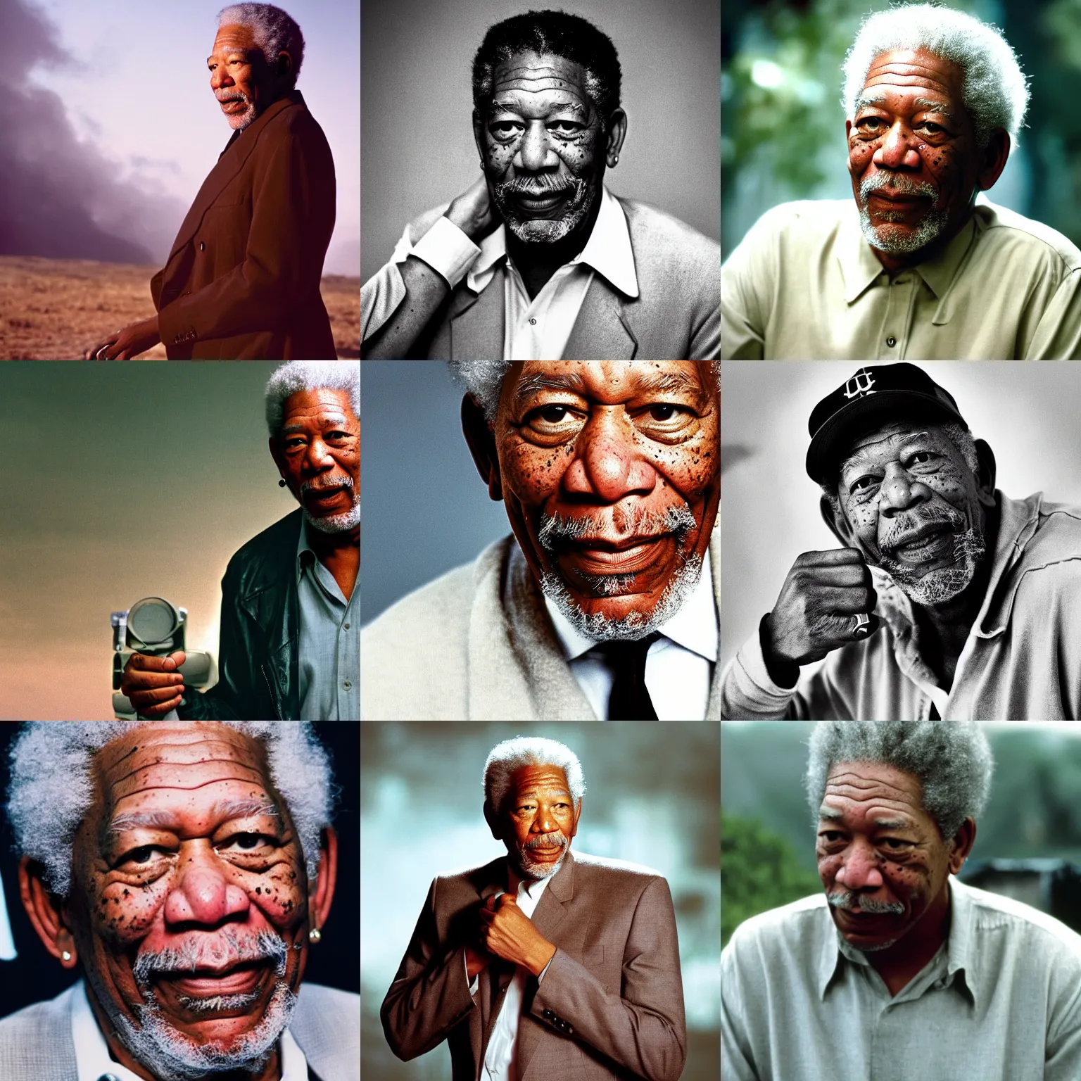 Prompt: a cinematic photograph of morgan freeman telling you that everything is going to be okay