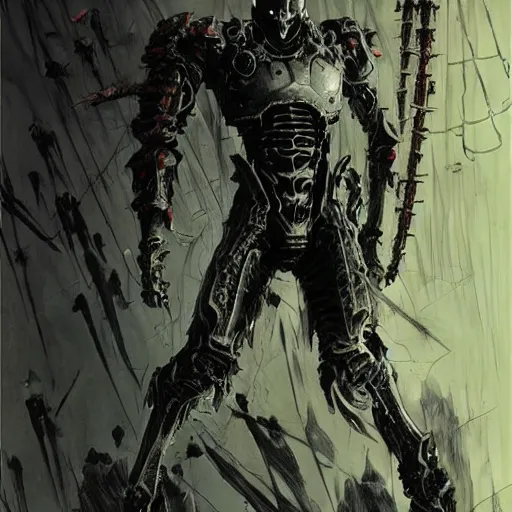 Image similar to doom, undead, tsutomu nihei art