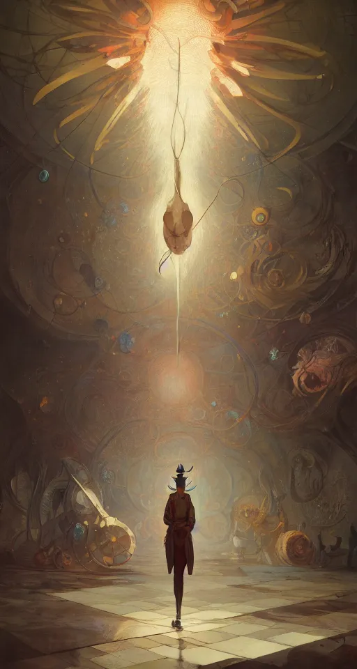 Image similar to of augean stables, imperil, digital painting by greg rutkowski, peter mohrbacher, hilma af klint, moebius, victo ngai, sharp focus, global illumination, highly detailed, masterpiece, award winning, post processing