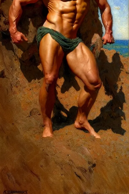 Image similar to muscular gigachad, painting by gaston bussiere, craig mullins, j. c. leyendecker