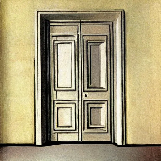 Image similar to Cream-colored plaster doors by Giorgio de Chirico