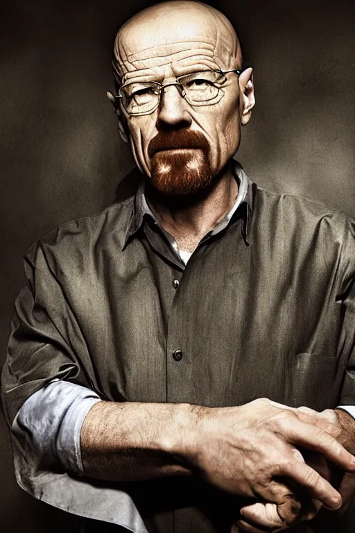 Prompt: walter white photo by Mark Mann