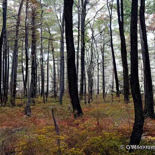 Prompt: spooky New Jersey Pine Barrens